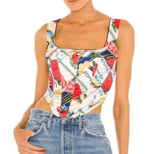Miaou Campbell Soup Printed Corset Top Size XS
